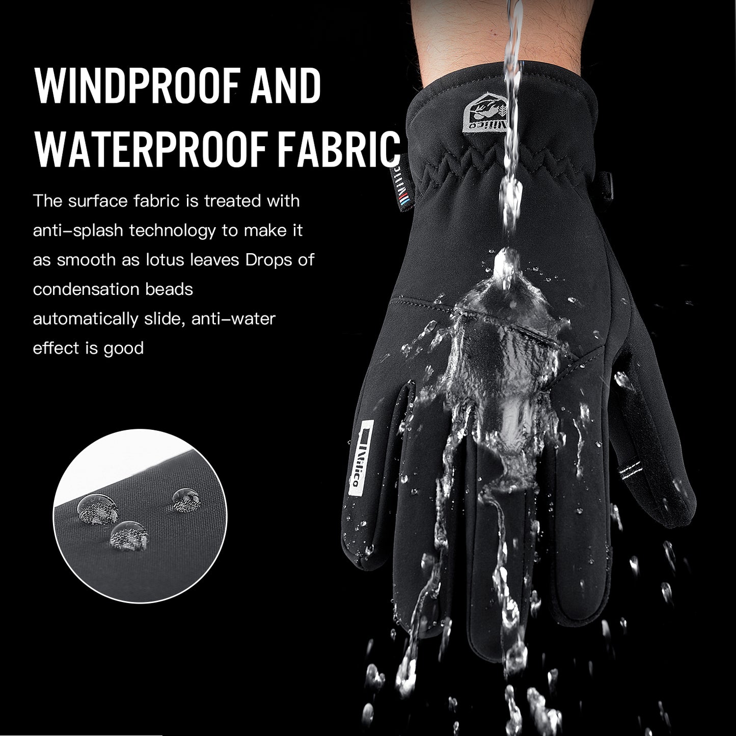 Winter Thermal Full Finger Warm Waterproof Outdoors Workout Gloves