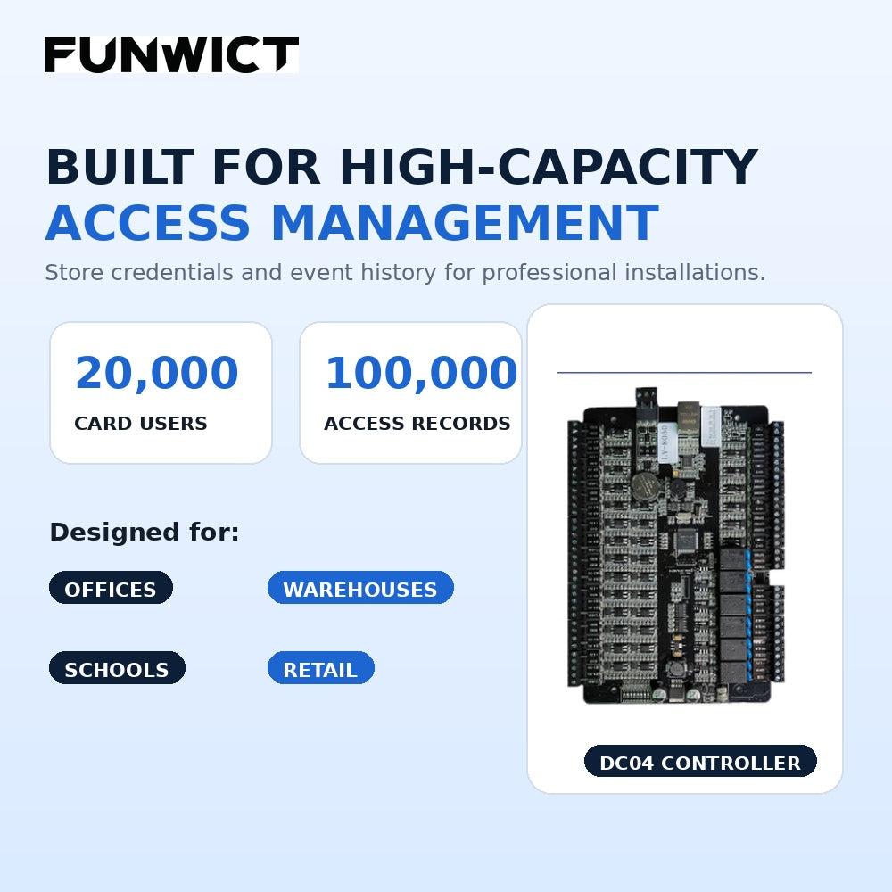 FUNWICT DC04 4-Door Access Control Controller