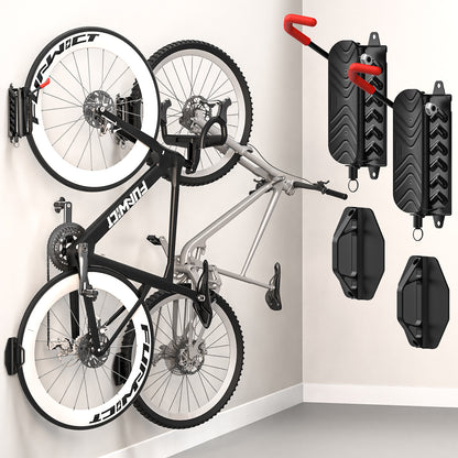 Swivel Bike Wall Mount Bike Rack Garage Organizer Vertical Bike Hanger