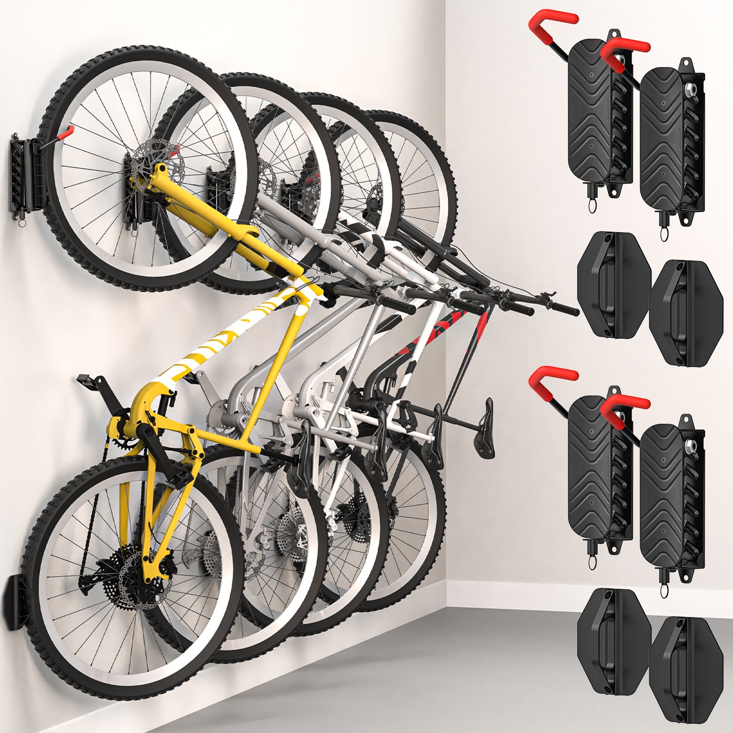 Swivel Bike Wall Mount Bike Rack Garage Organizer Vertical Bike Hanger