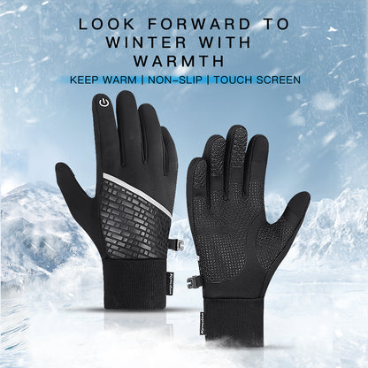 Winter Fleece Warm Full Finger Gloves Waterproof & Windproof