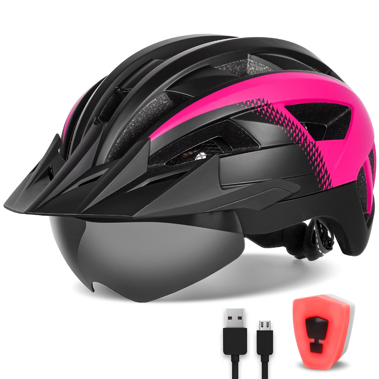 Goggle & Visor Bike Helmet for Men Women Adult MTB