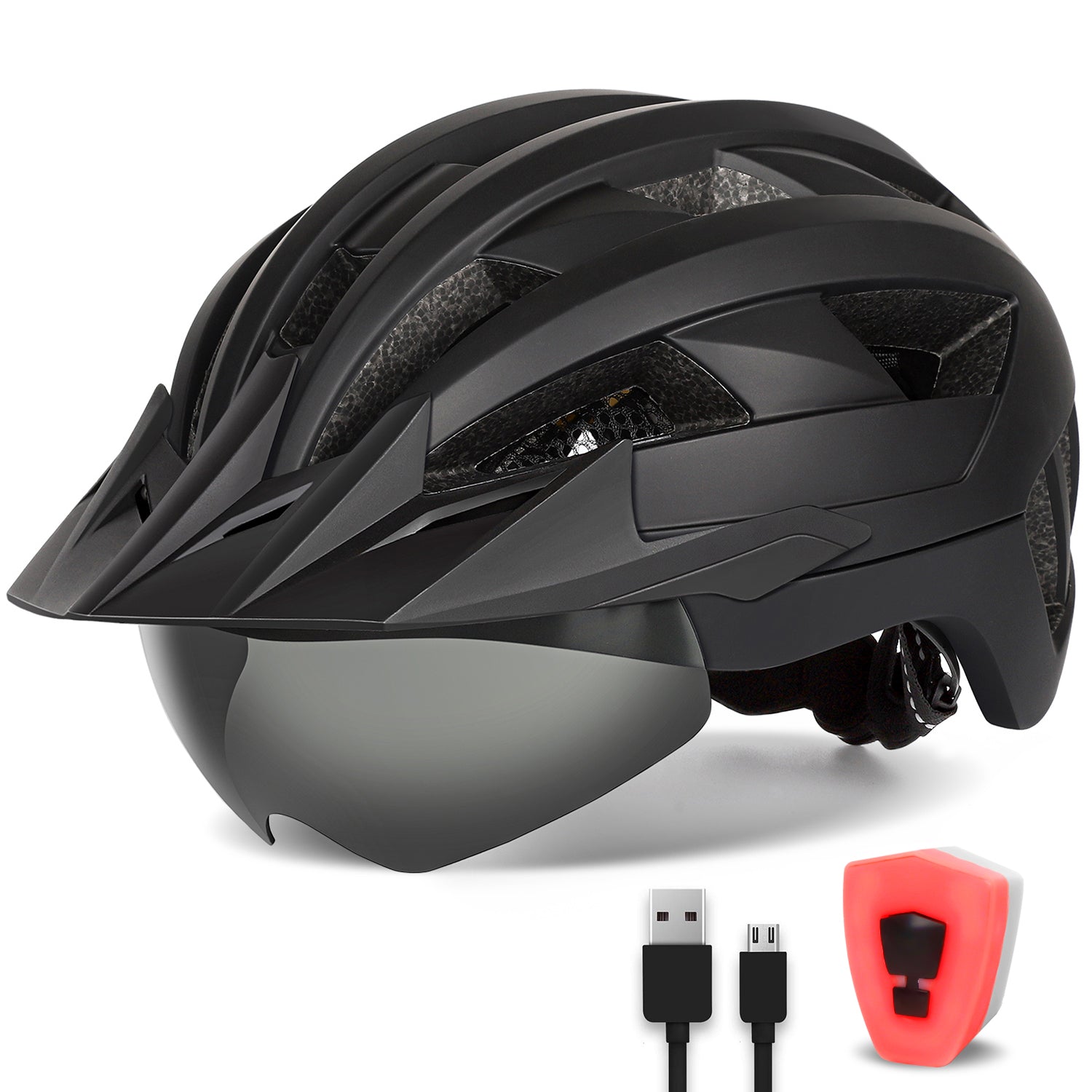 Goggle & Visor Bike Helmet for Men Women Adult MTB – Funwict