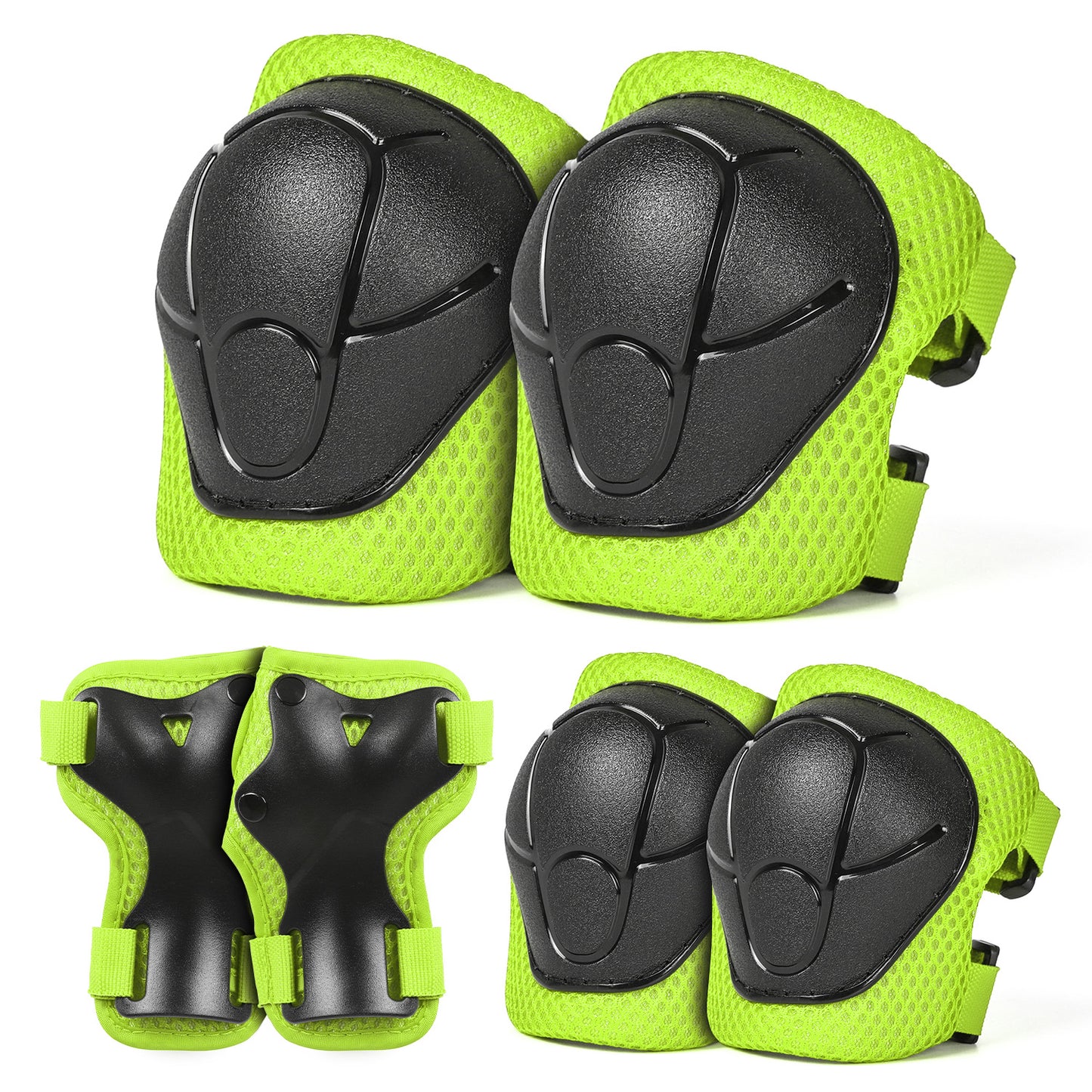 6 in 1 Knee Pads Elbow Pads Wrist Guard Set Kids Protective Gear Set