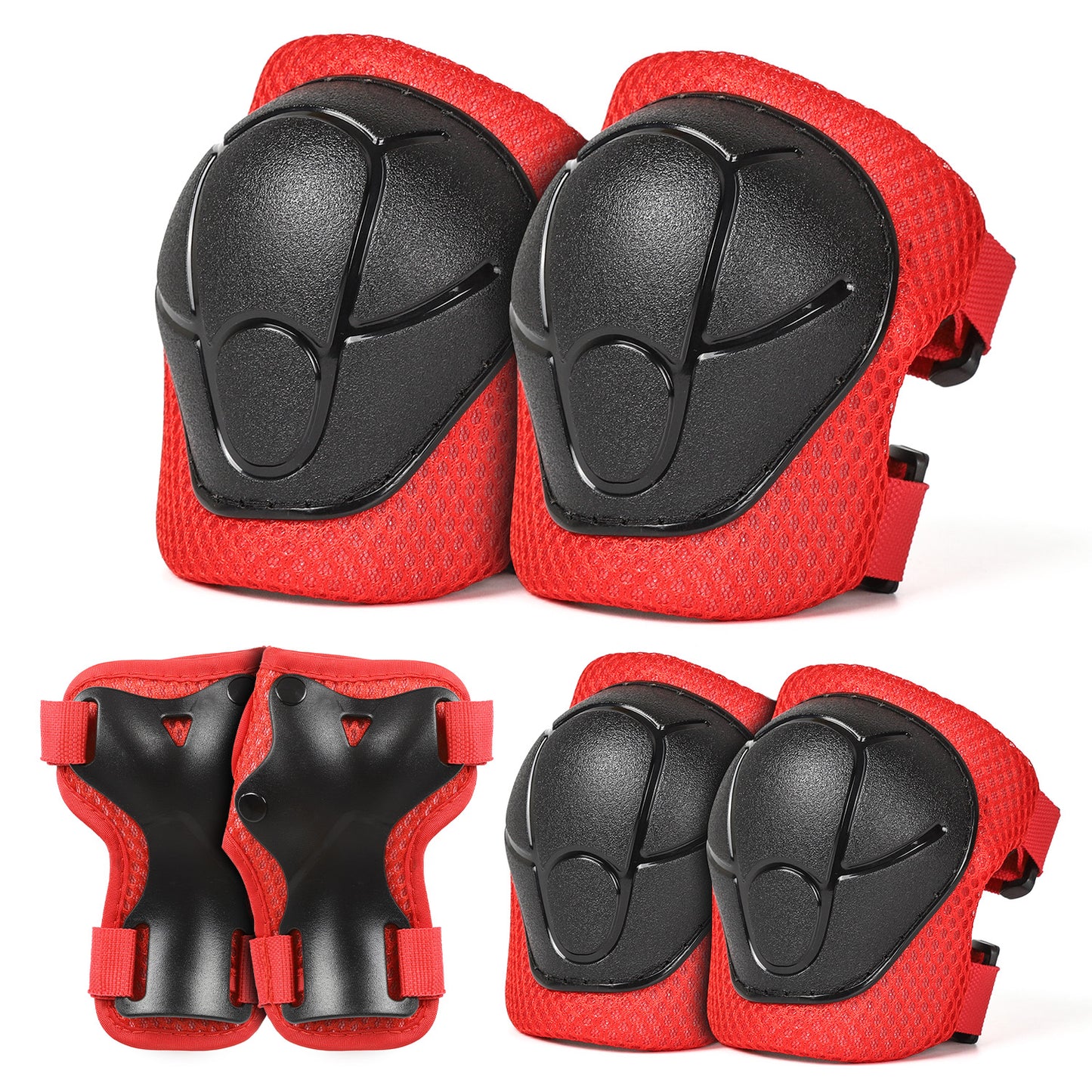 6 in 1 Knee Pads Elbow Pads Wrist Guard Set Kids Protective Gear Set