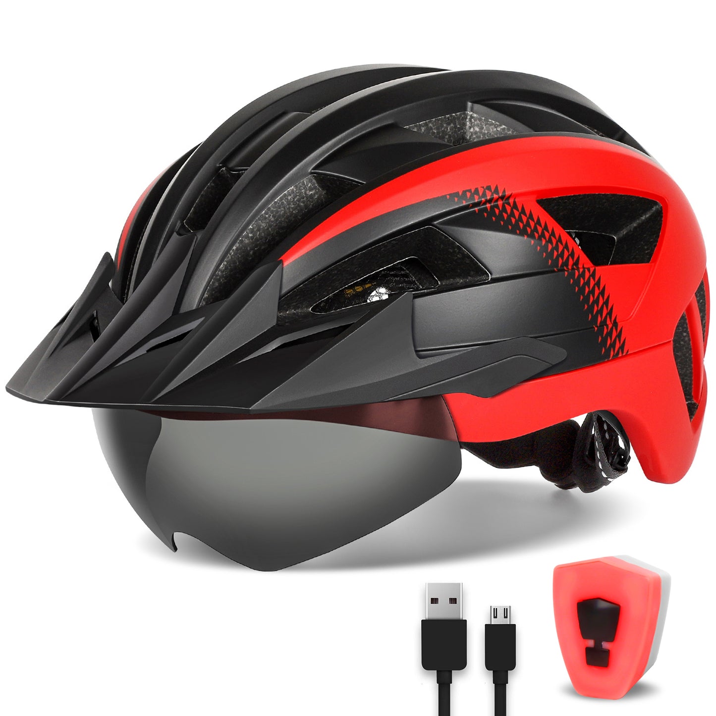 Goggle & Visor Bike Helmet for Men Women Adult MTB