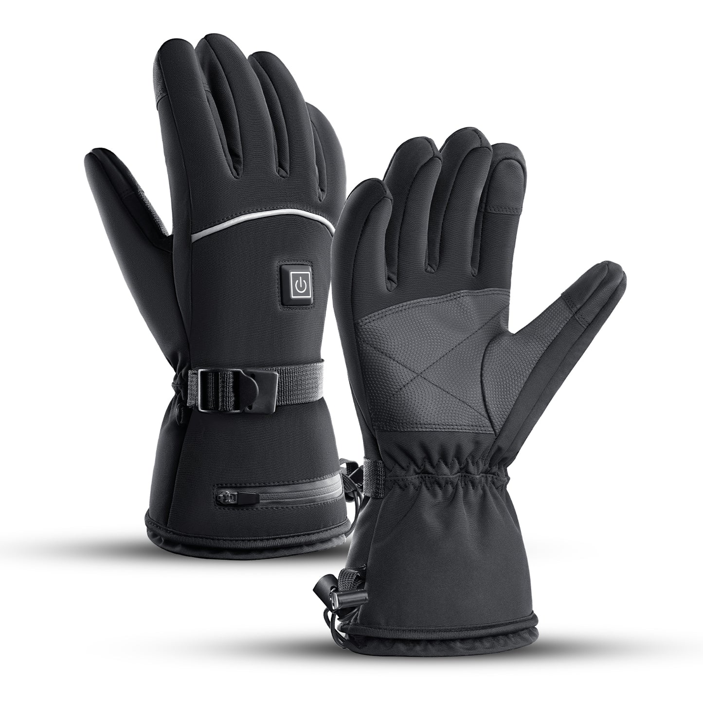 Outdoors Electrically Heated Winter Gloves Temperature-Controlled Rechargeable Heat Gloves