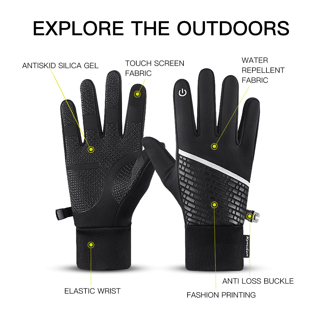 Winter Fleece Warm Full Finger Gloves Waterproof & Windproof