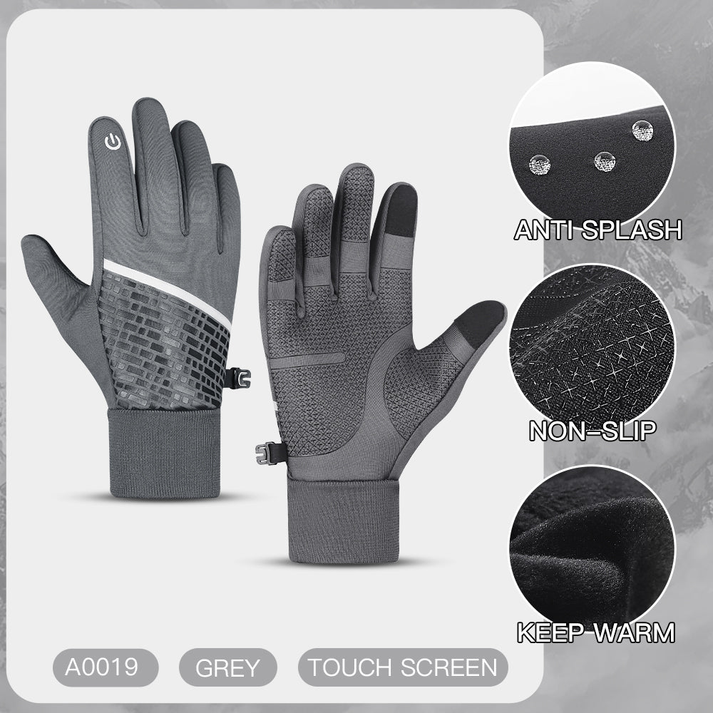 Winter Fleece Warm Full Finger Gloves Waterproof & Windproof