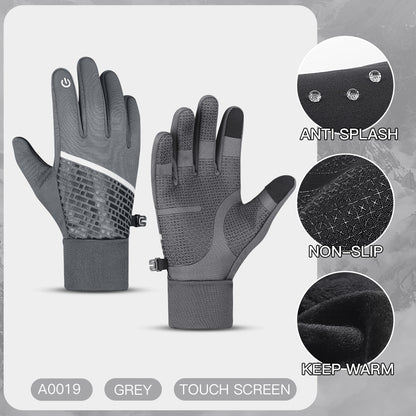 Winter Fleece Warm Full Finger Gloves Waterproof & Windproof