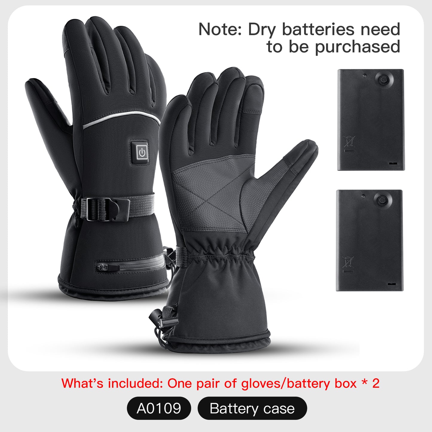 Outdoors Electrically Heated Winter Gloves Temperature-Controlled Rechargeable Heat Gloves