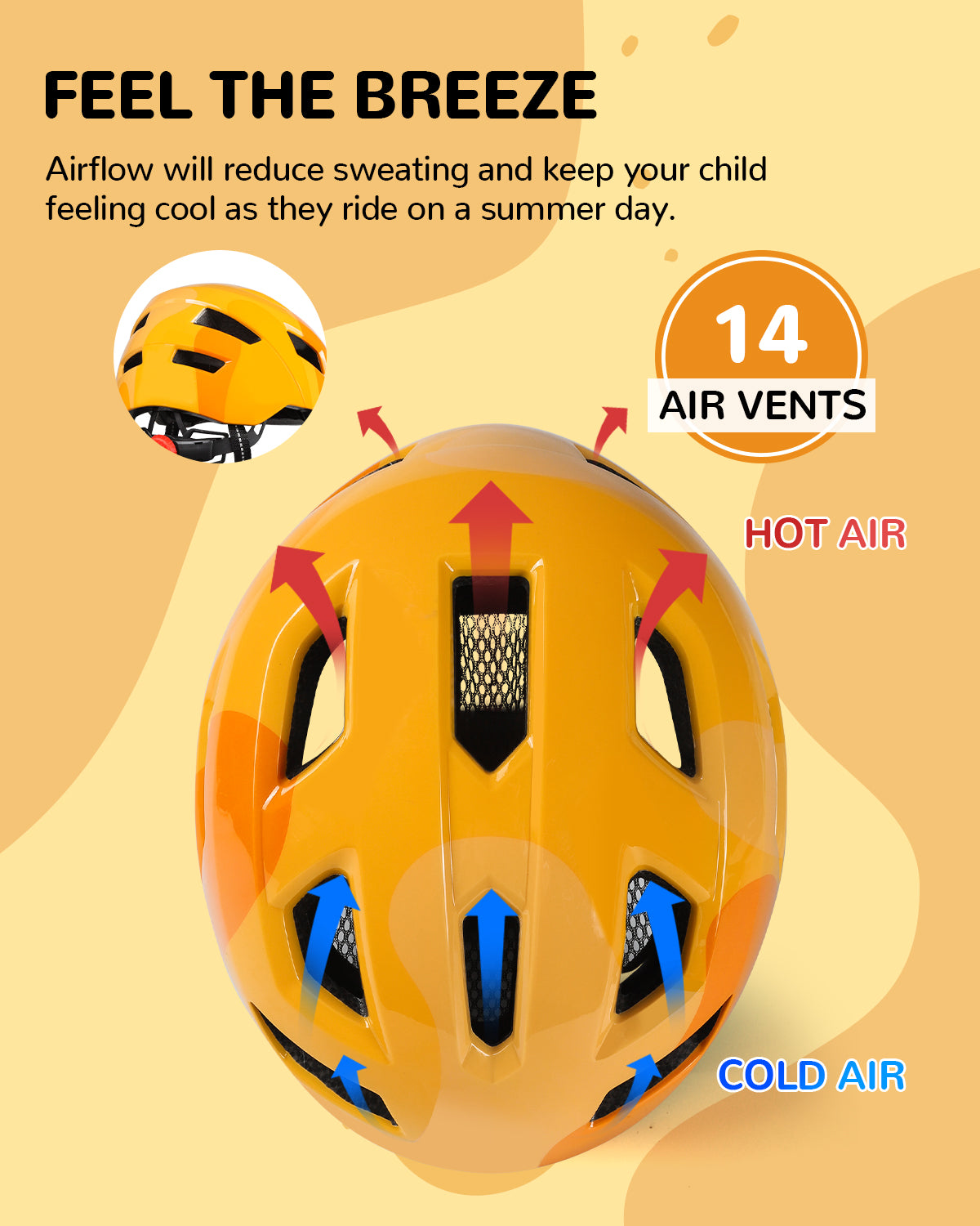 Colorful Kids Bike Helmet w/ Sun Visor