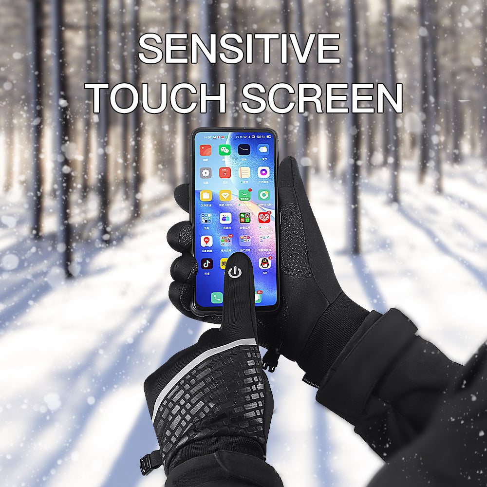 Winter Fleece Warm Full Finger Gloves Waterproof & Windproof