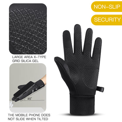 Winter Fleece Warm Full Finger Gloves Waterproof & Windproof