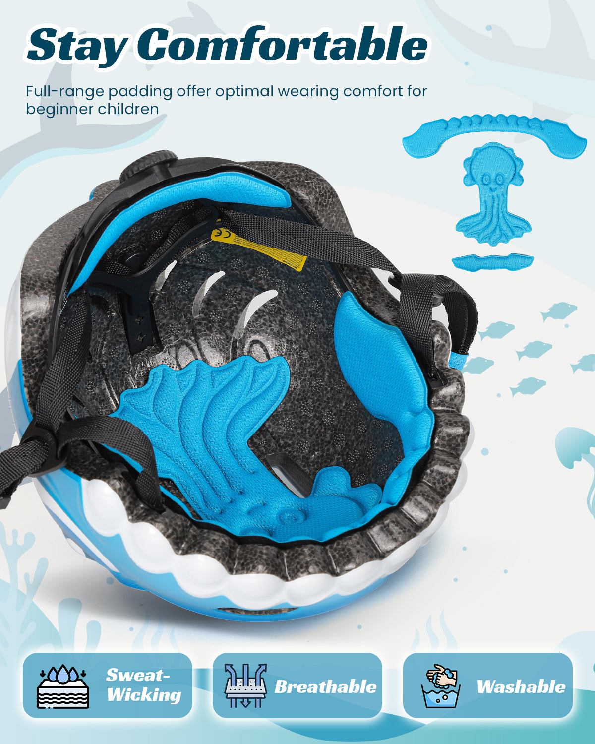 FUNWICT Bike Helmet for Kids 3-8 Years Boys Girls Breathable Lightweight Children Bicycle Helmet for Toddler Cycling Skating Scooter Skateboard