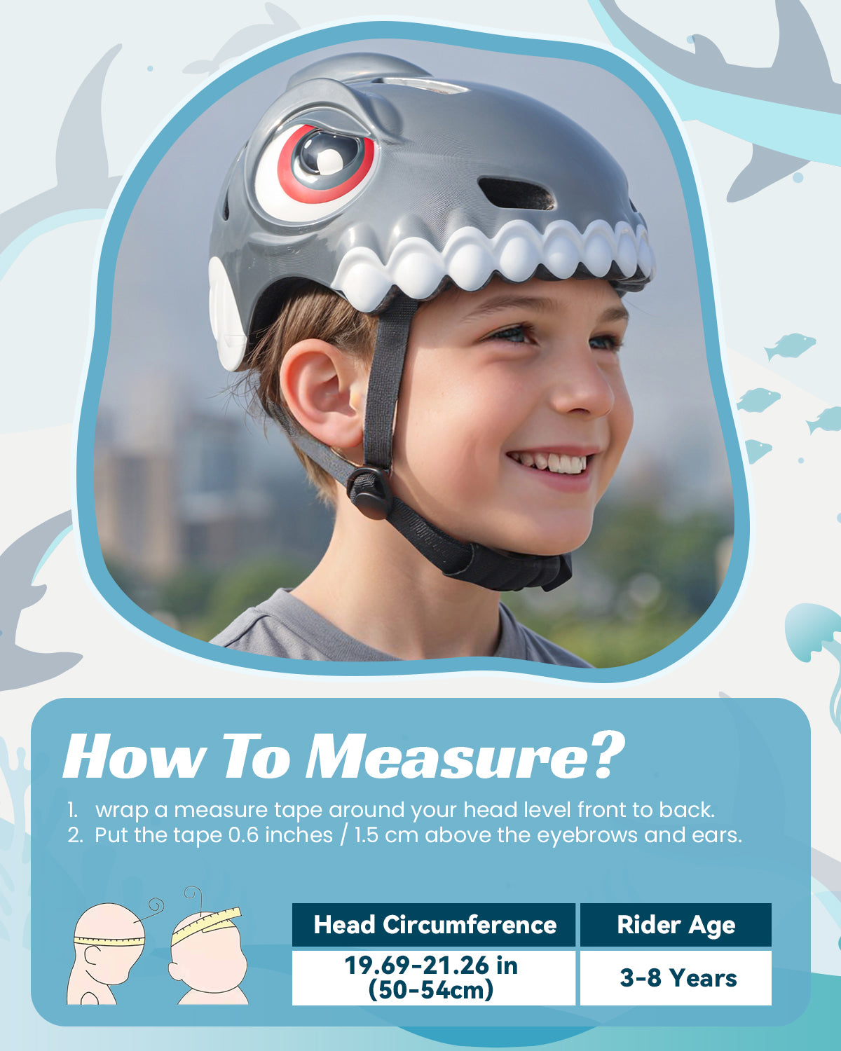 Baby Shark Kids Bike Helmet