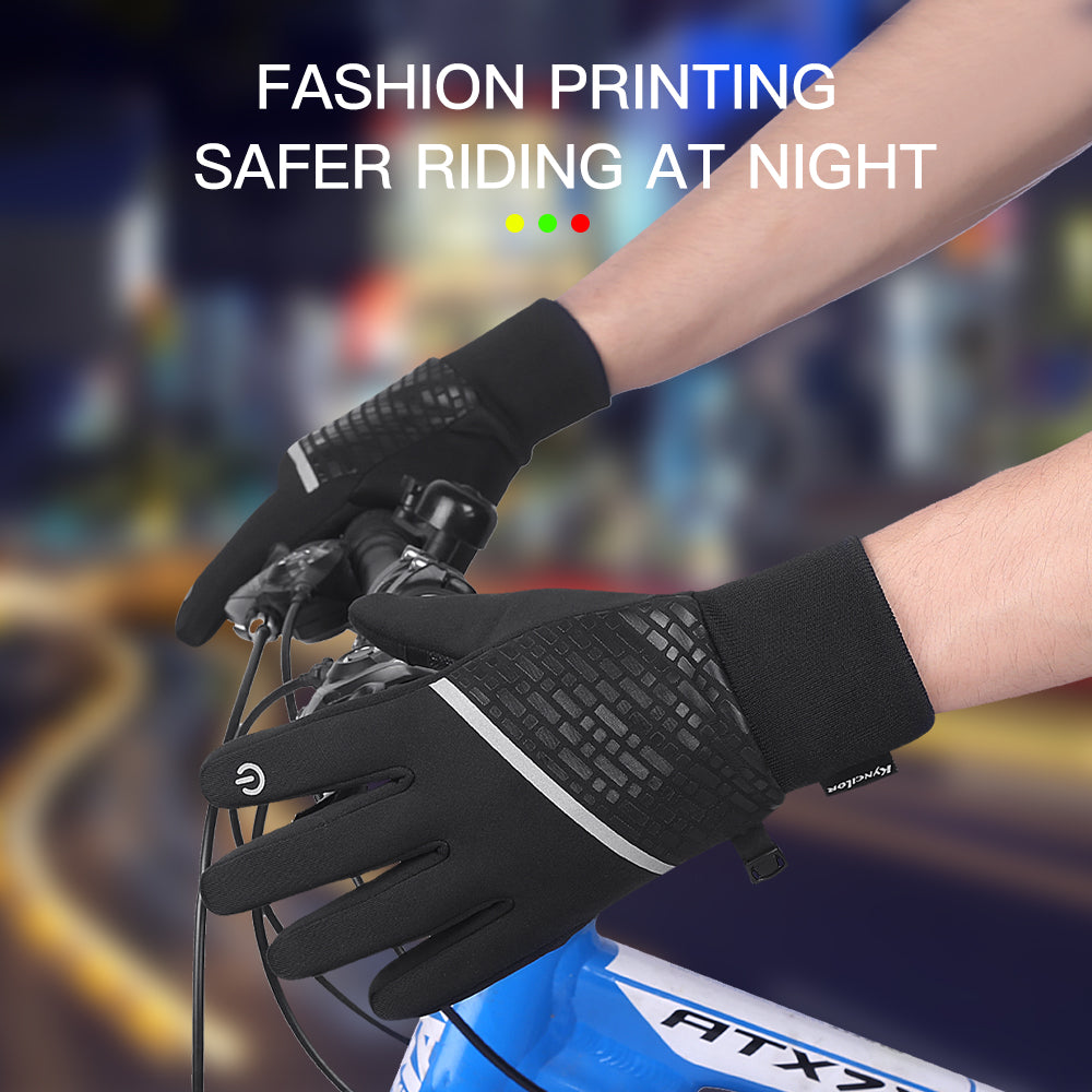 Winter Fleece Warm Full Finger Gloves Waterproof & Windproof