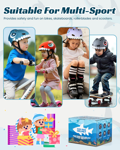 FUNWICT Bike Helmet for Kids 3-8 Years Boys Girls Breathable Lightweight Children Bicycle Helmet for Toddler Cycling Skating Scooter Skateboard