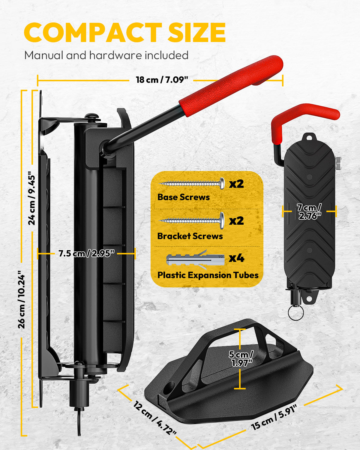 Swivel Bike Wall Mount Bike Rack Garage Organizer Vertical Bike Hanger