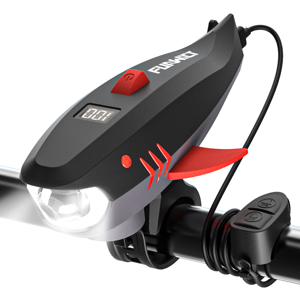 Bike Horn for Kids with Light 2-in-1 Rechargable Electric Bicycle Horn