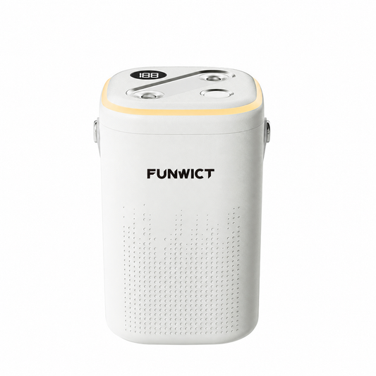 FUNWICT 1.3L Mist Humidifier with Dual Mist Outlets & Warm Ambient Light