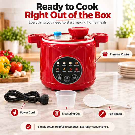 FUNWICT Electric Pressure Multicookers with Visible Glass Lid