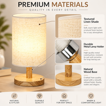 3 Color Temperature Nightstand Lamp