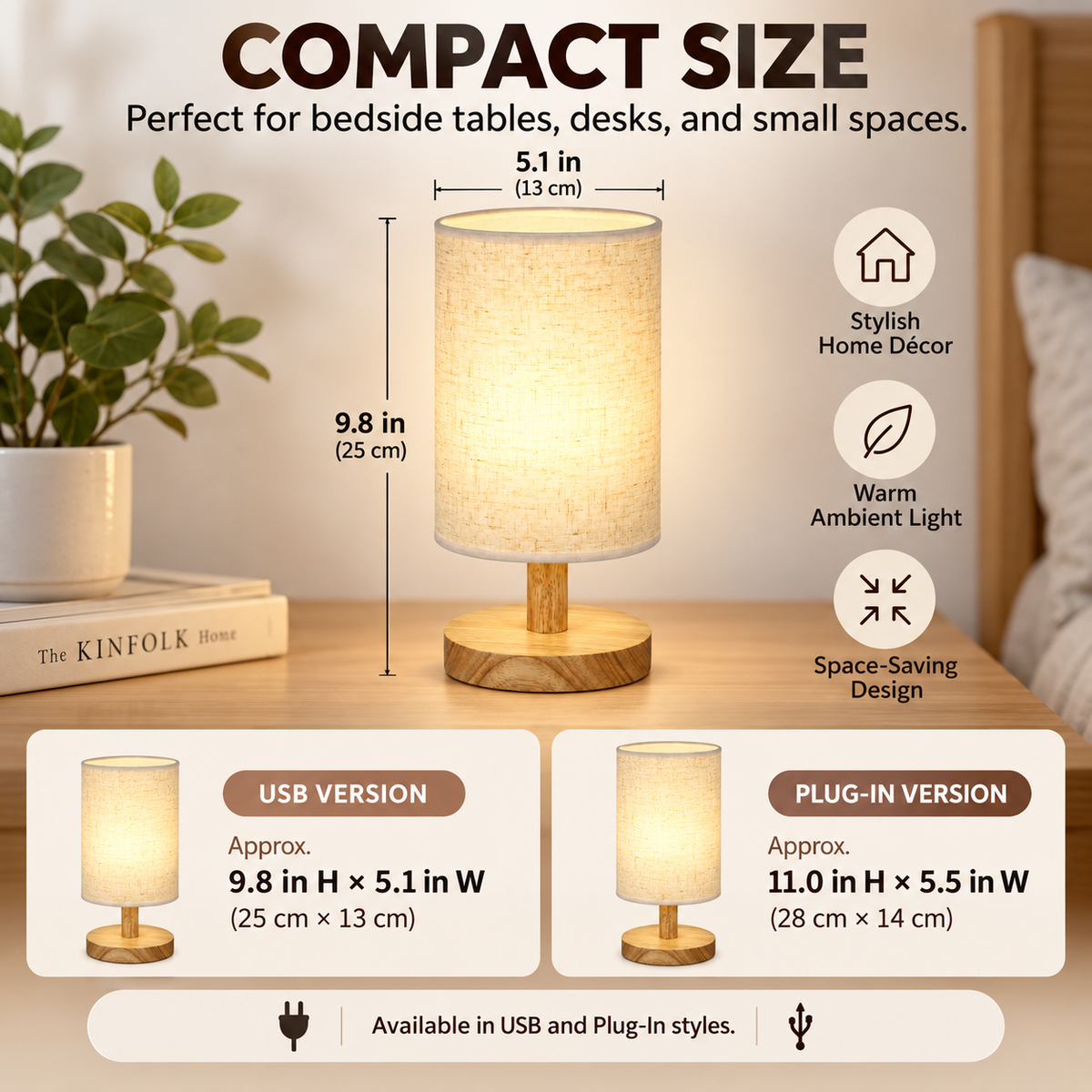 3 Color Temperature Nightstand Lamp