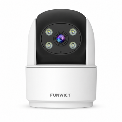 FUNWICT 4G LTE Security Camera, 3MP Indoor Pan Tilt Camera with Human Detection, Auto Tracking, Two-Way Audio, Full-Color Night Vision & Remote App Alerts