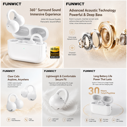 FUNWICT Open Ear Bluetooth Earbuds
