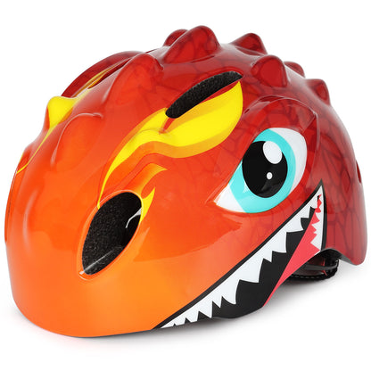 Kids Bike Helmet Dinosaur Children 3-8+ Cycling Toddler Scooter Helmet