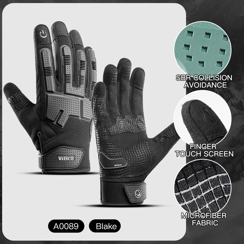Full Finger Gel Padded Motorcycle Gloves For Running Cycling Driving