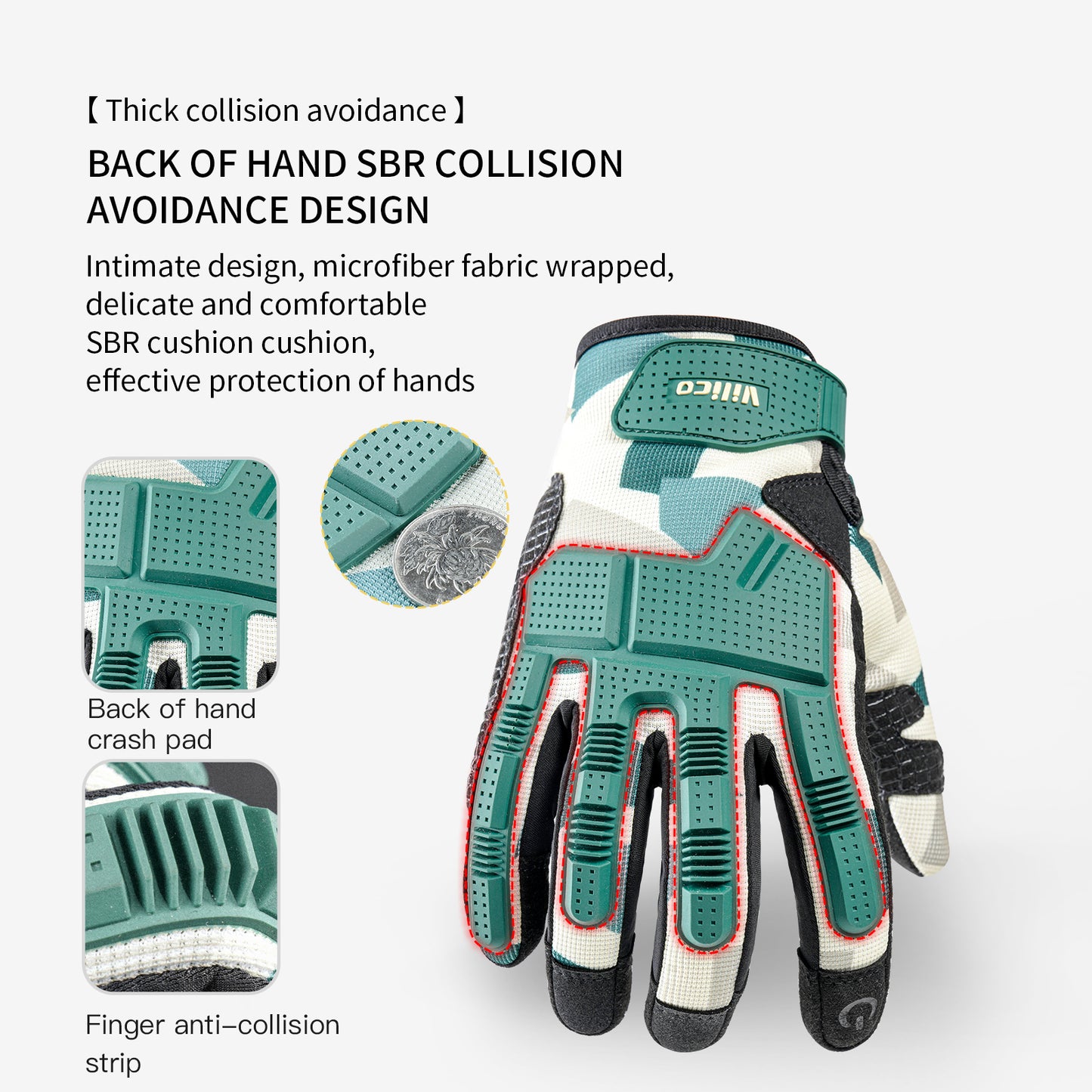 Full Finger Gel Padded Motorcycle Gloves For Running Cycling Driving