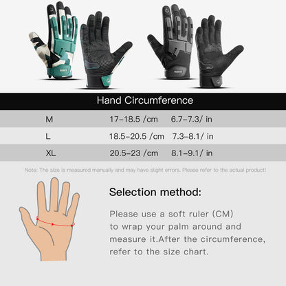 Full Finger Gel Padded Motorcycle Gloves For Running Cycling Driving