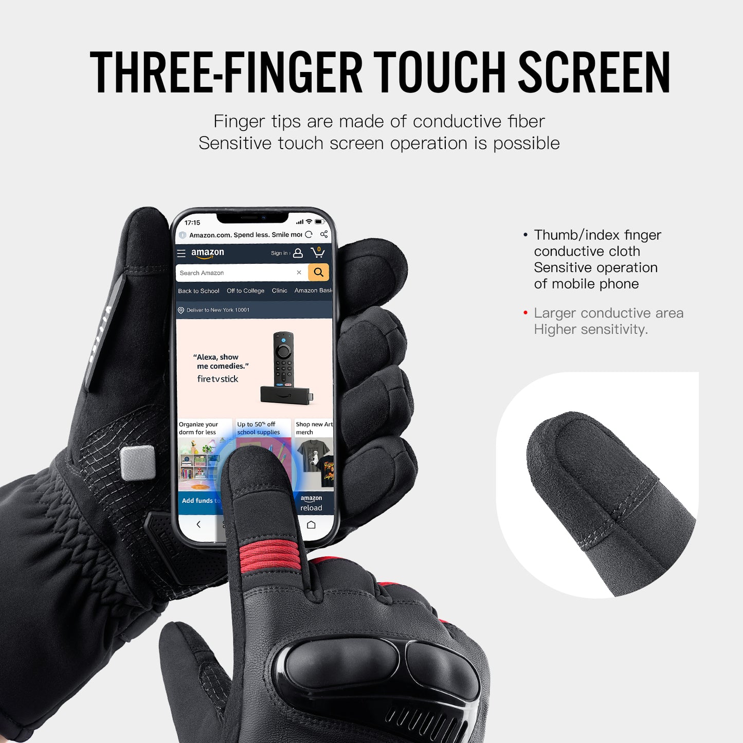 Motorcycle Gloves for Men and Women  Full Finger Touchscreen Motorbike Gloves