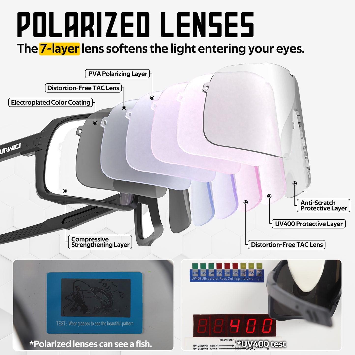 Polarized Cycling Glasses for Youth & Adult Baseball Riding Hiking