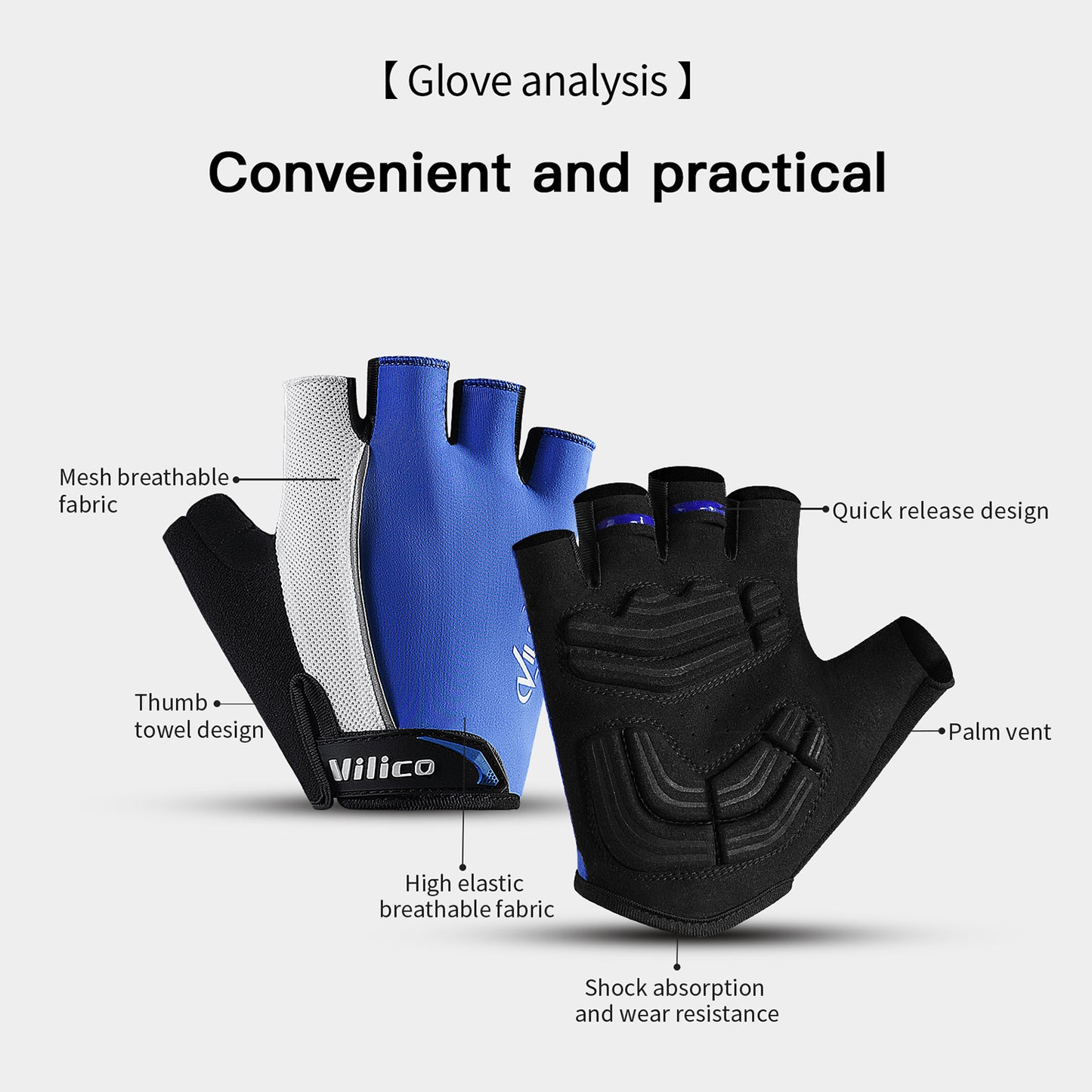 Breathable Gel Padded Cycling Gloves