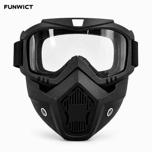 FUNWICT Detachable Goggles Face Mask