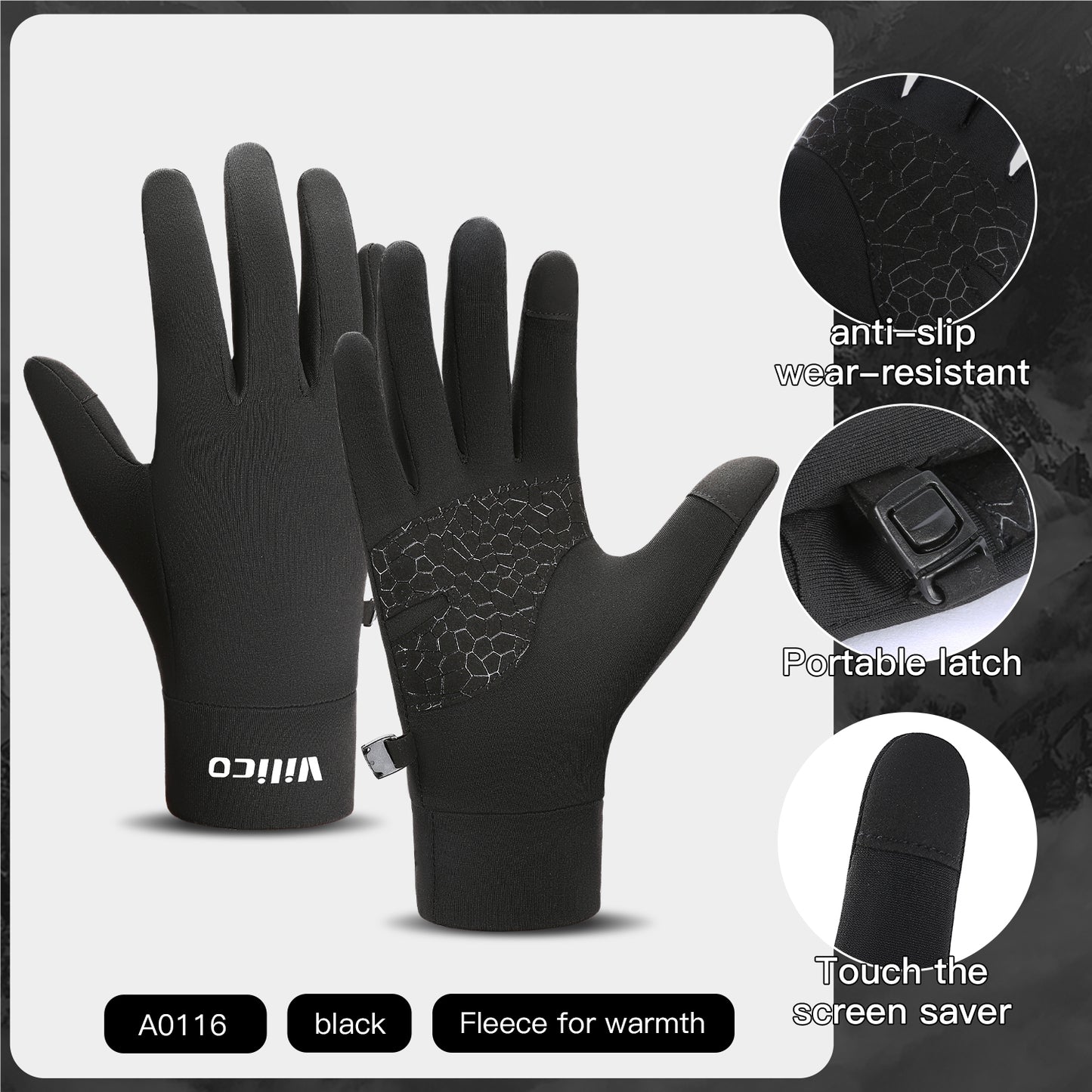 Full Finger Winter Gloves Warm MAX for Running,Cycling & Driving