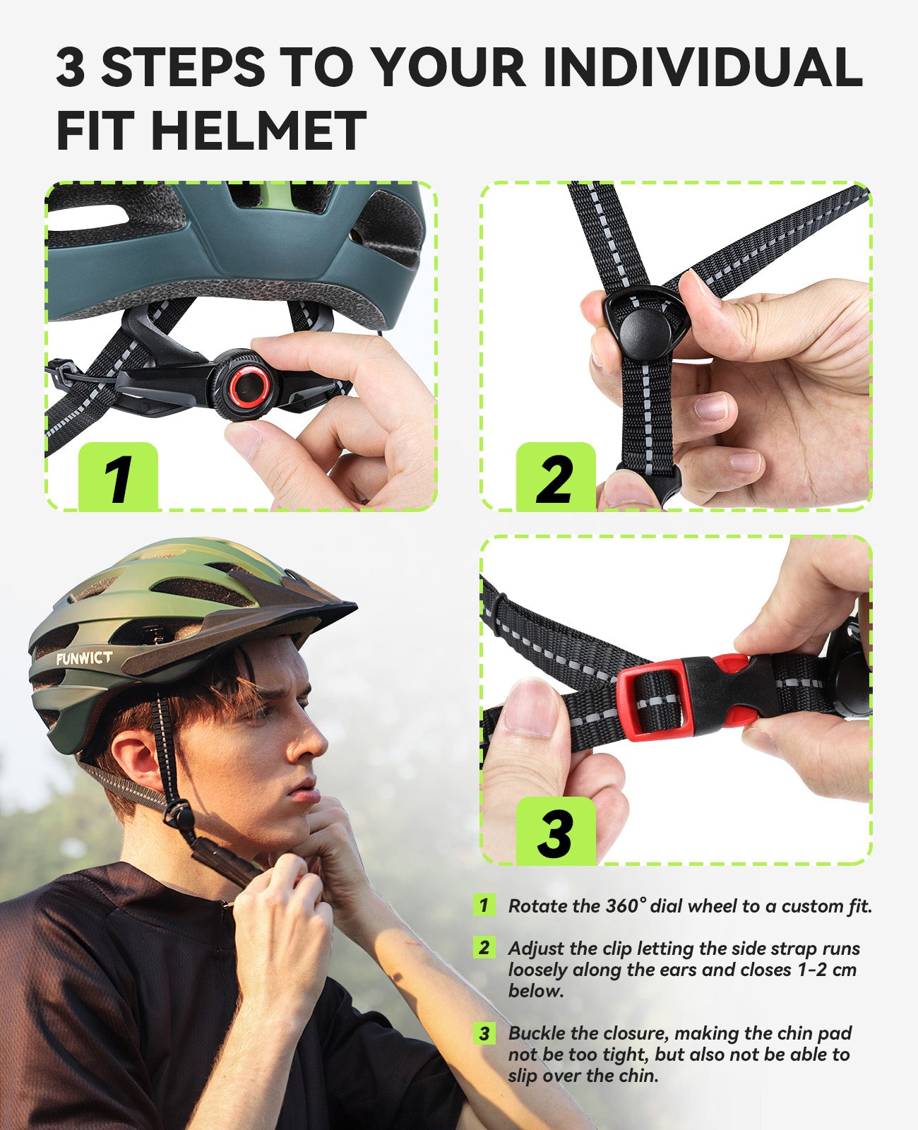 Adult Mountain Bike Helmet for Men/Women with Detachable Sun Visor