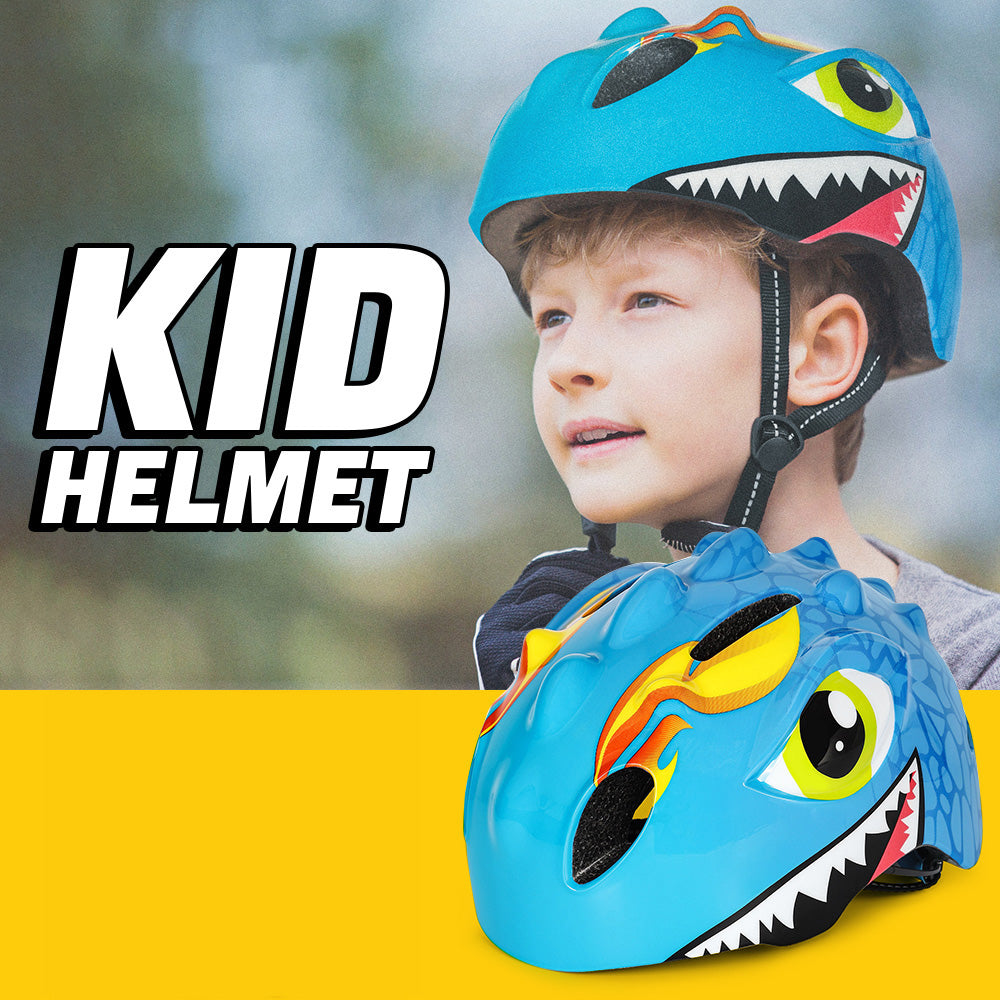 Kids Bike Helmet Dinosaur Children 3-8+ Cycling Toddler Scooter Helmet